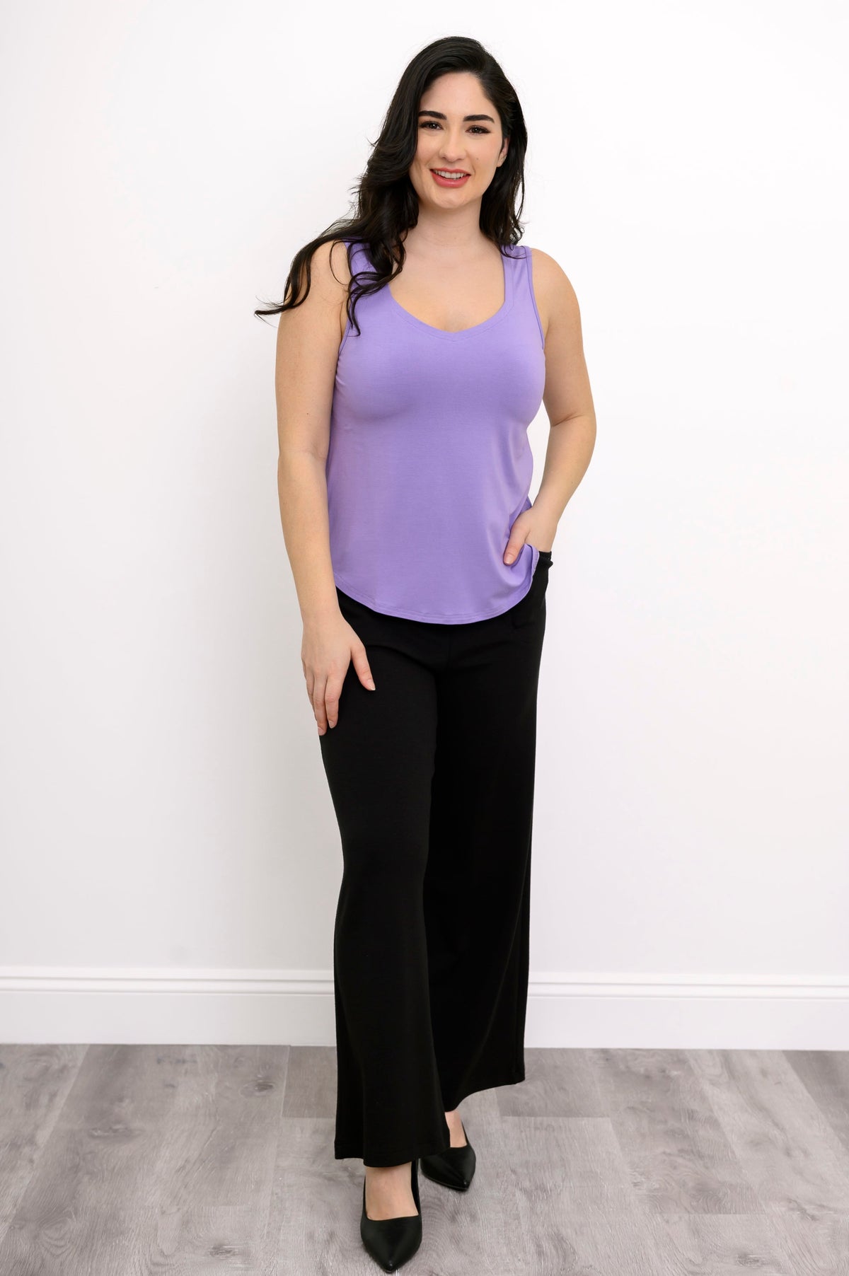 Ritzy Tank, Lavender, Bamboo