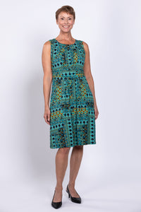 Roam Dress, Teal Ways, Bamboo