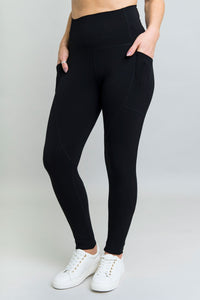 Robson Petite Fleece Legging, Black