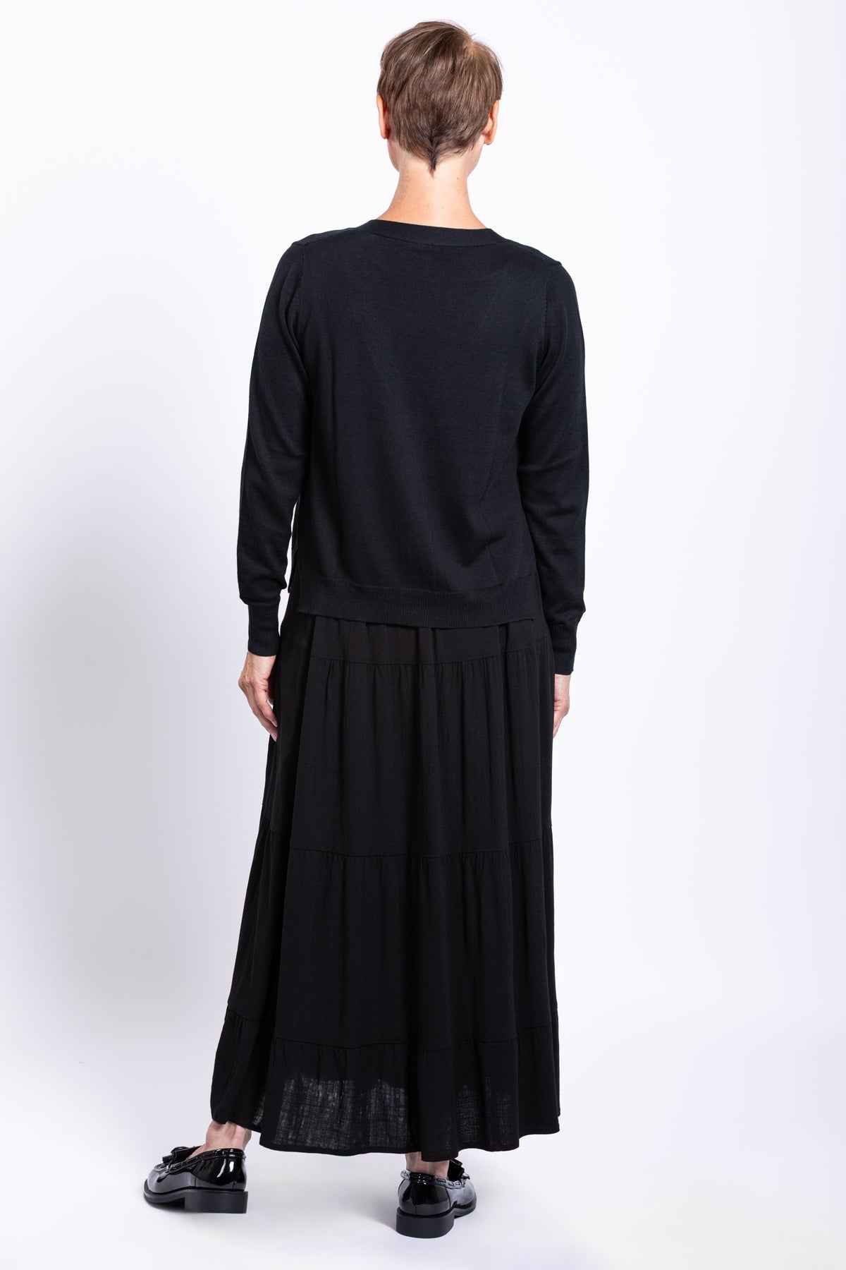 Roma Skirt, Black, Linen Bamboo