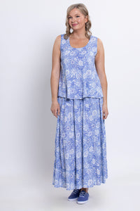 Roma Skirt, Peri Teatime, Linen Bamboo