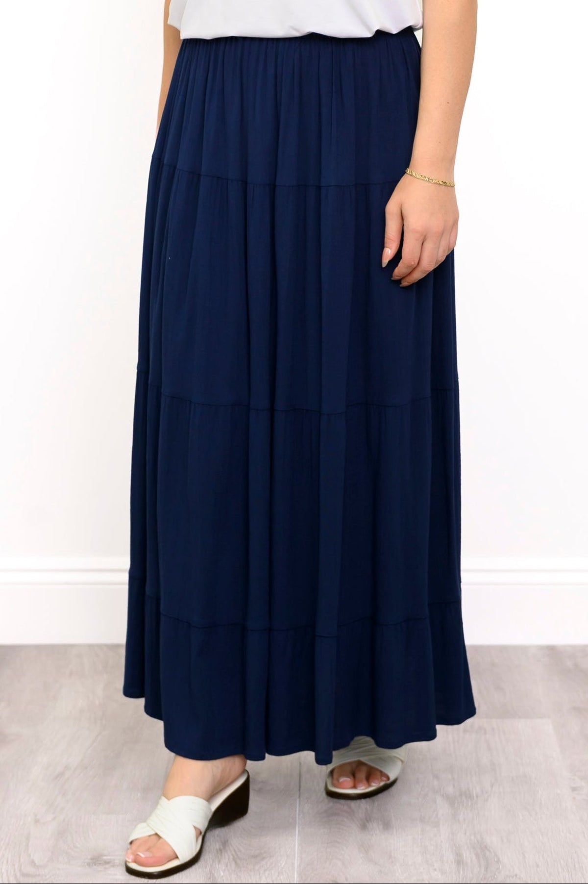 Roma Skirt, Indigo, Linen Bamboo