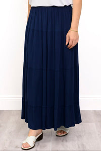 Roma Skirt, Indigo, Linen Bamboo