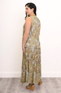 Roma Skirt, Khaki Primavera, Linen Bamboo