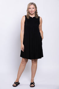 Rosalie Dress, Black, Linen Bamboo