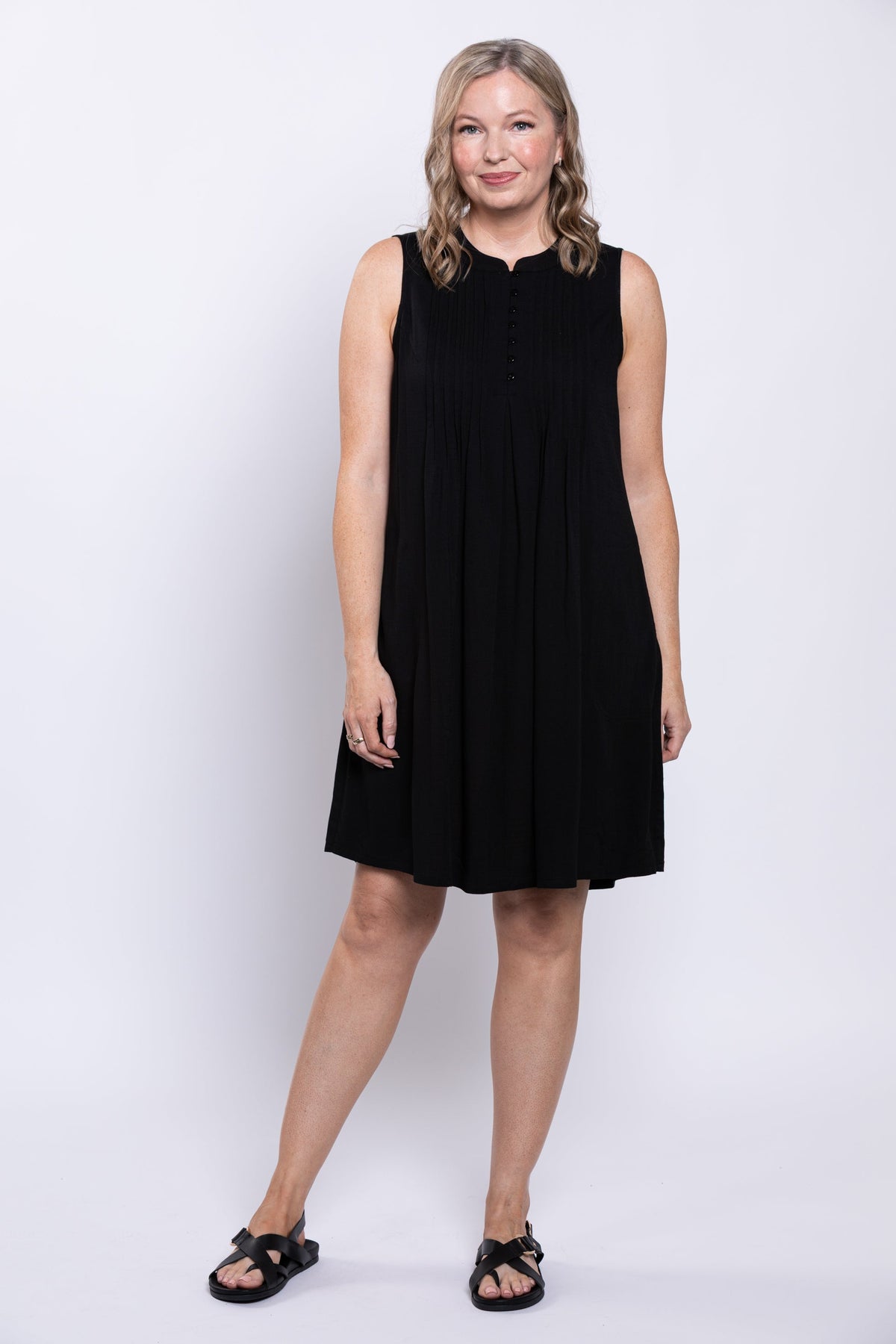 Rosalie Dress, Black, Linen Bamboo