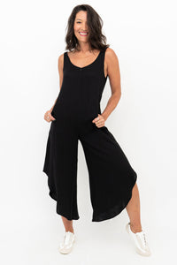Sanito Jumpsuit, Black, Linen Bamboo