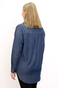 Sara Jane Blouse, Dark Denim