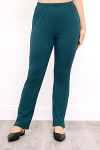 Sarina Pant, Teal, French Terry