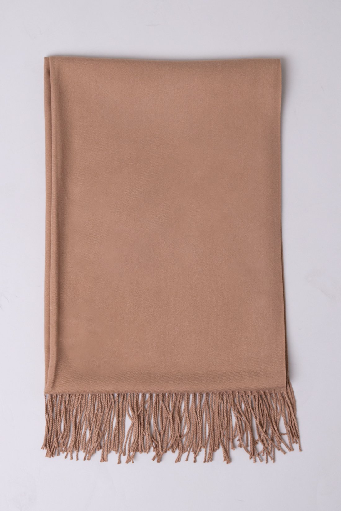 Women's beige cozy warm scarf.