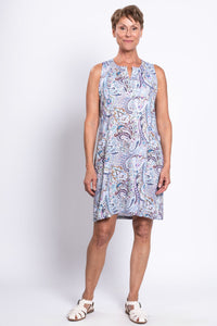 Scarlette Dress, Denim Parade, Linen Bamboo