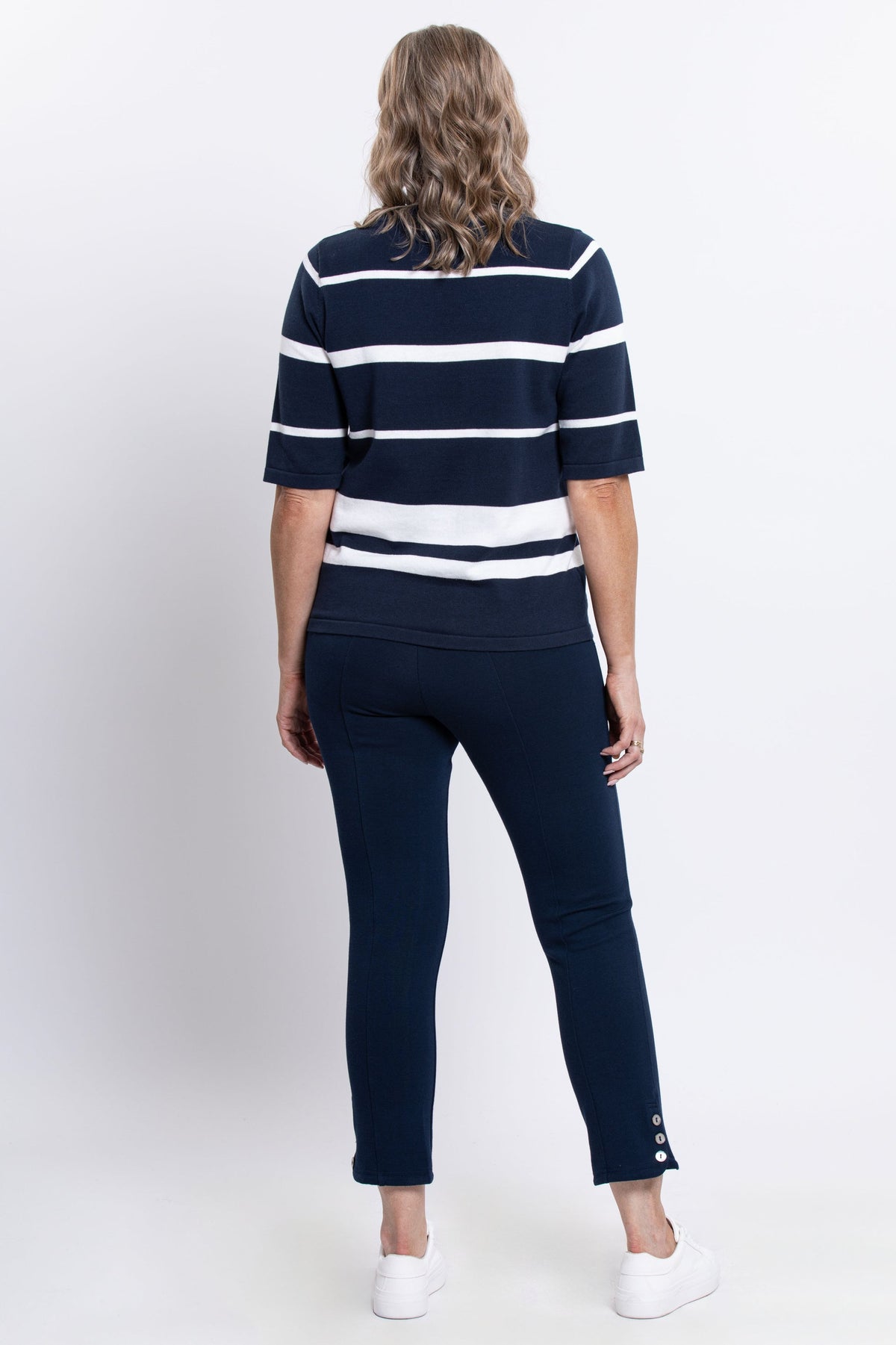 Serena Sweater, Nautical Stripe, Cotton