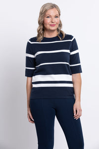 Serena Sweater, Nautical Stripe, Cotton