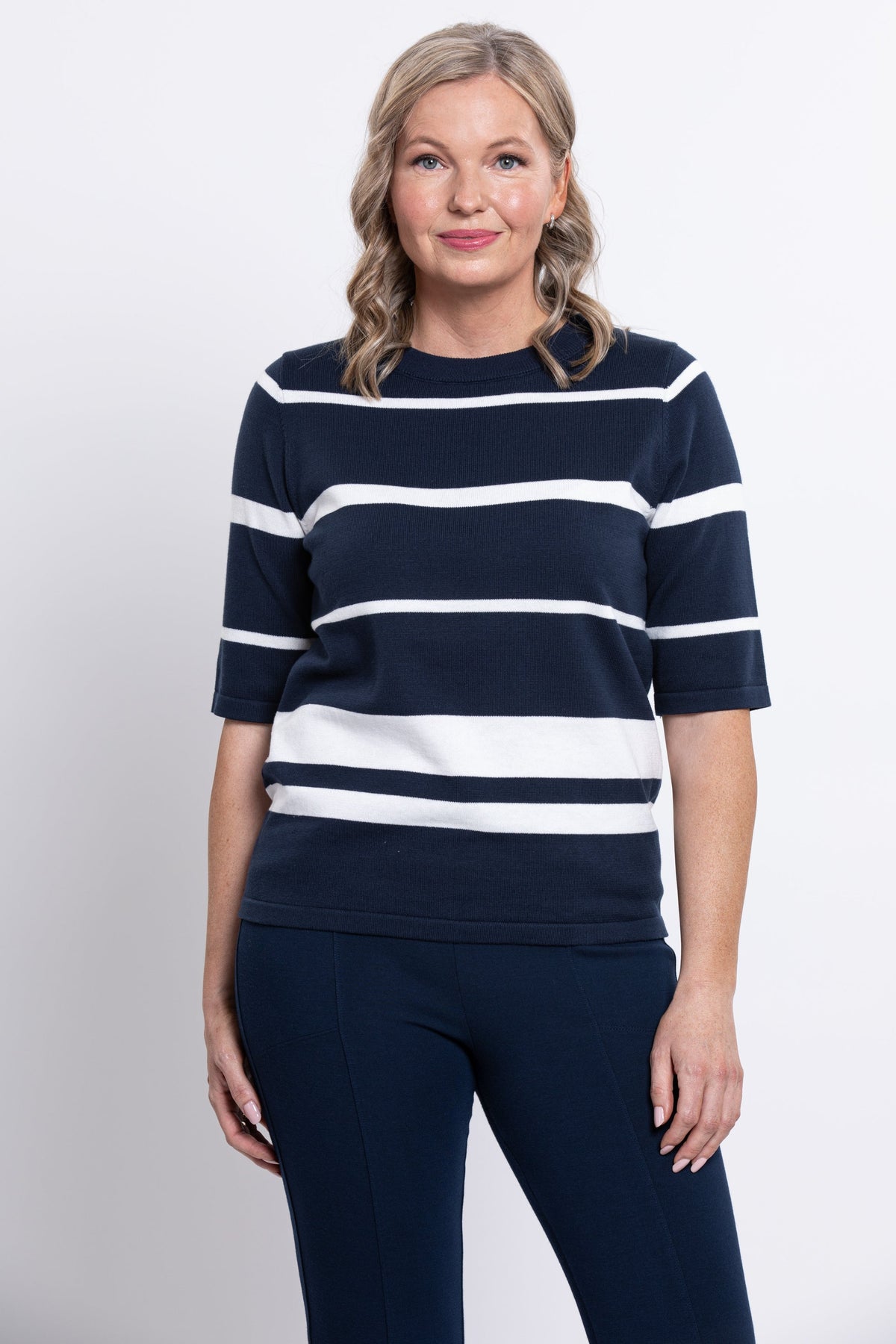 Serena Sweater, Nautical Stripe, Cotton