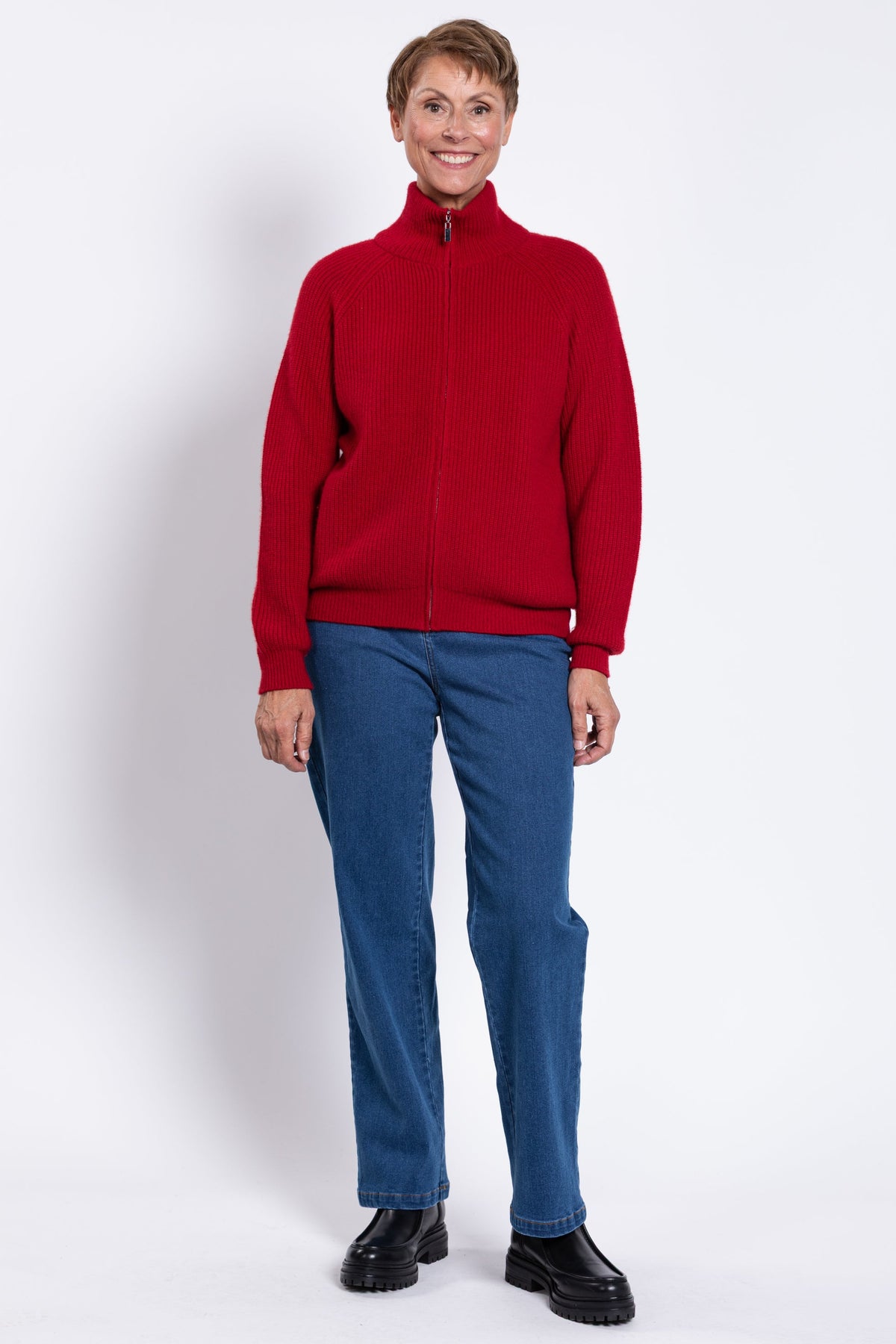 Shalamar Sweater, Red, Wool Cashmere