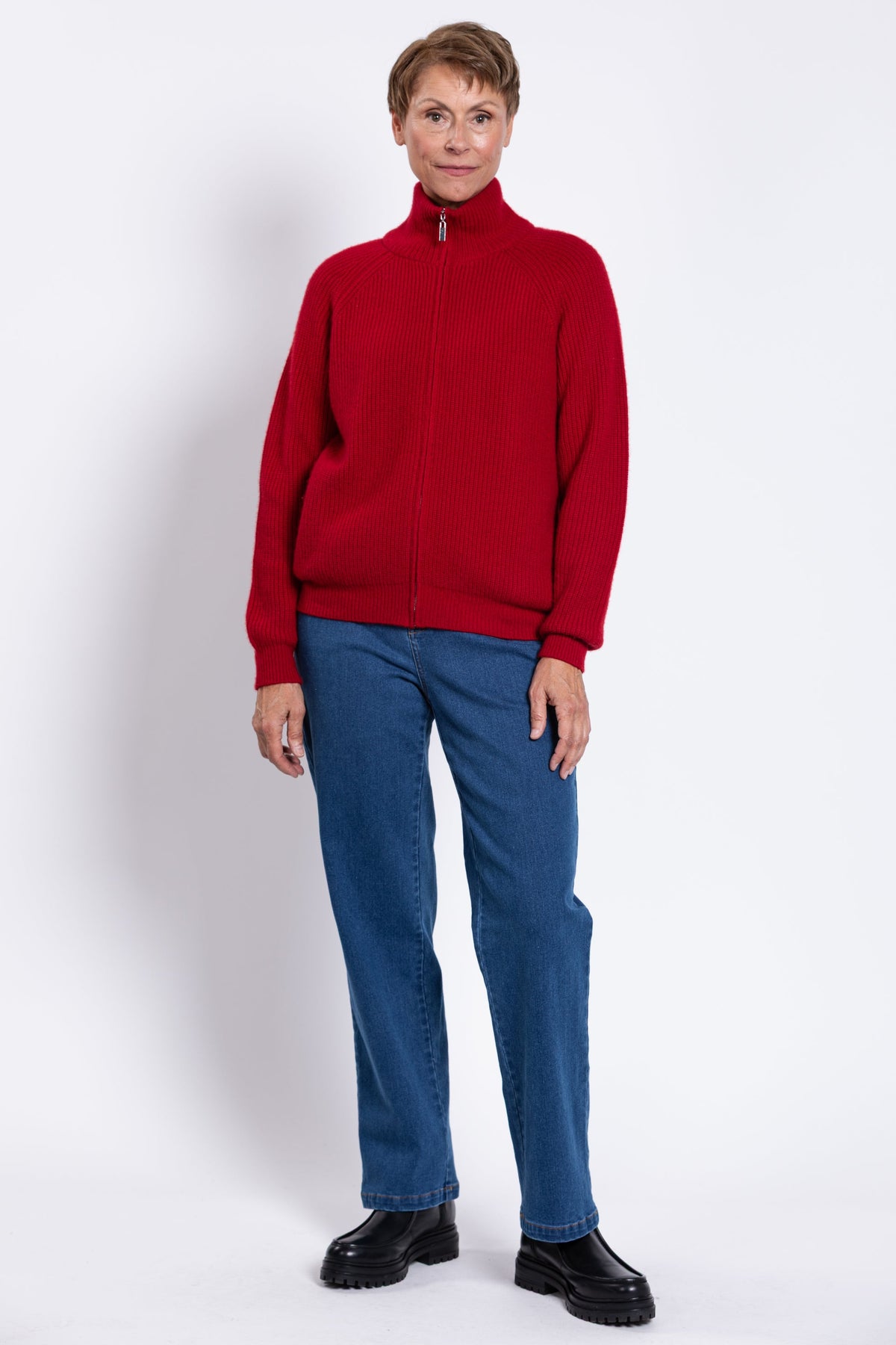 Shalamar Sweater, Red, Wool Cashmere