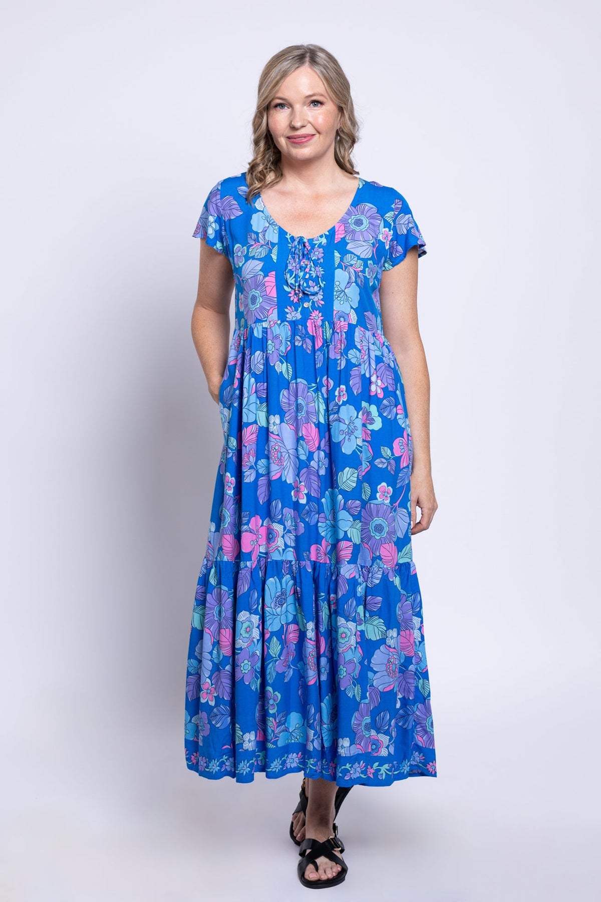 Sharpie Long Dress, Flora Splash