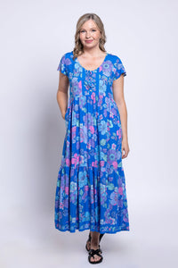 Sharpie Long Dress, Flora Splash