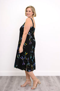 Shauna Dress, Abalone Dragonfly