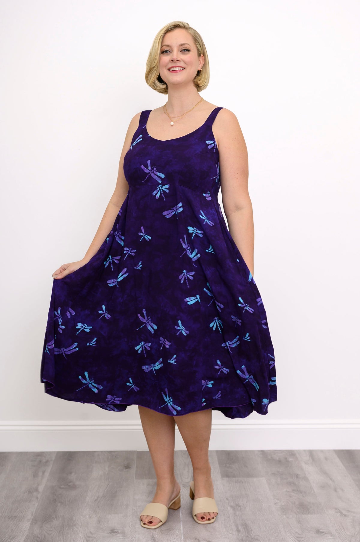 Shauna Dress, Purple Dragonfly