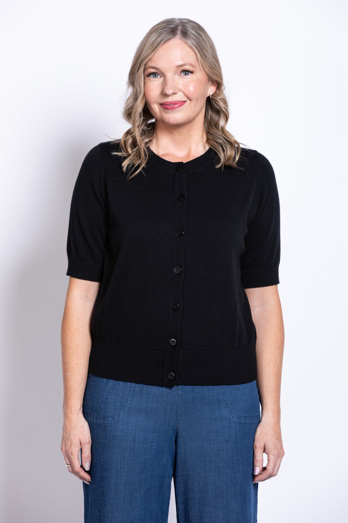 Shen Cardigan, Black, Cotton