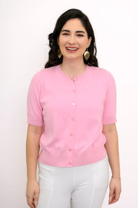 Shen Cardigan, Pink, Cotton
