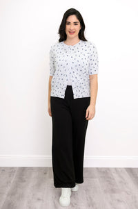 Shen Cardigan, White Anchor, Cotton