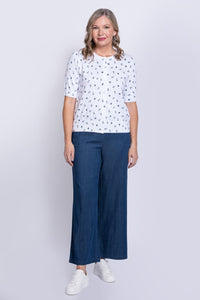 Shen Cardigan, White Anchor, Cotton