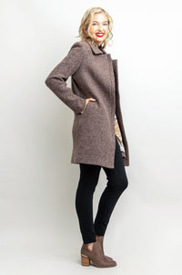 Sidney Coat, Mocha, Boiled Wool