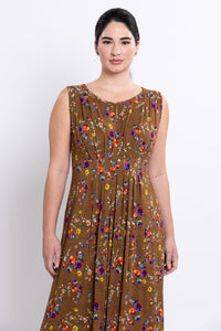 Sidney Long Dress, Sand Pansy, Bamboo