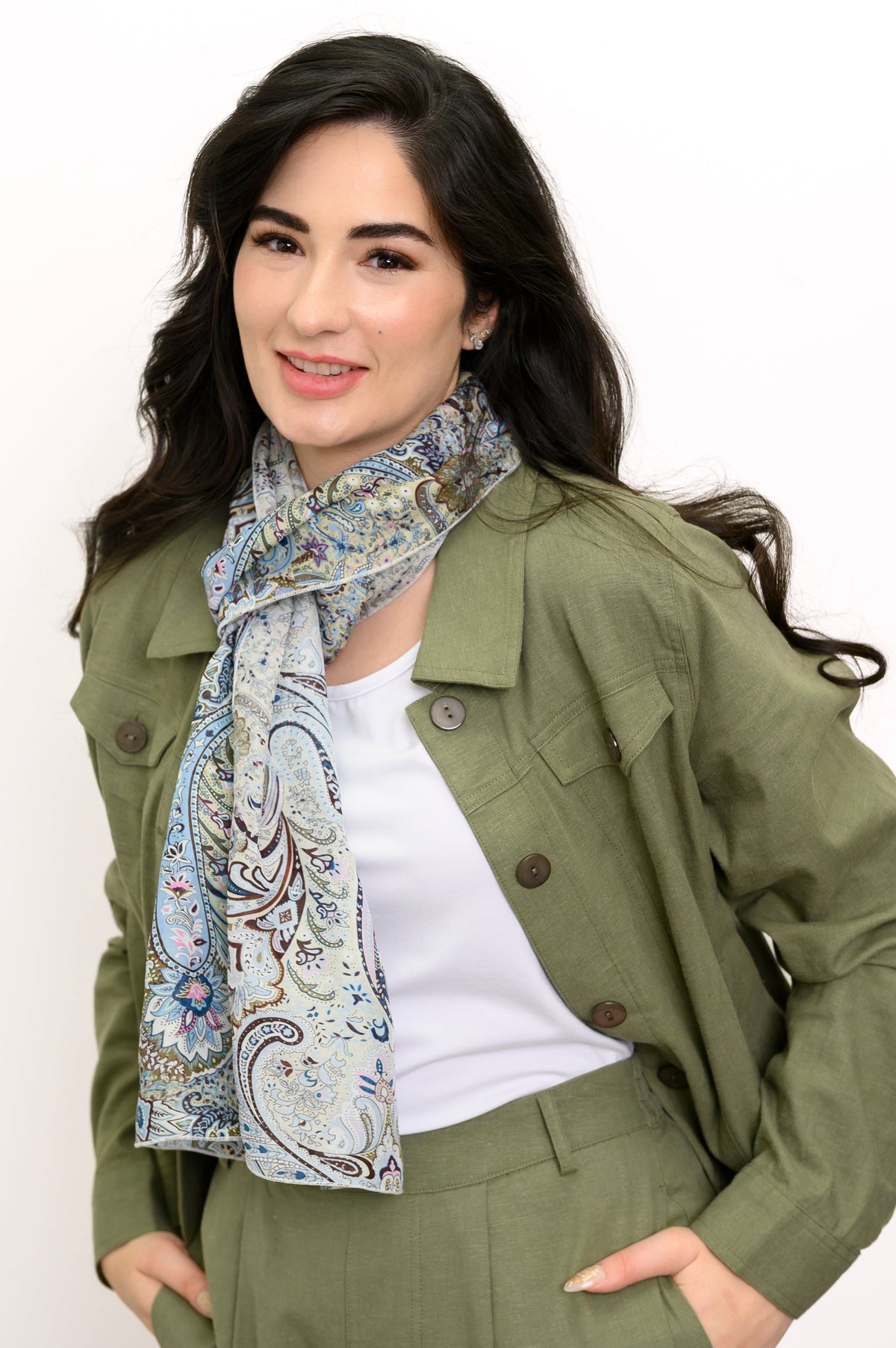 Colleen Jacket, Khaki, Linen