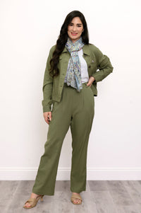 Colleen Jacket, Khaki, Linen