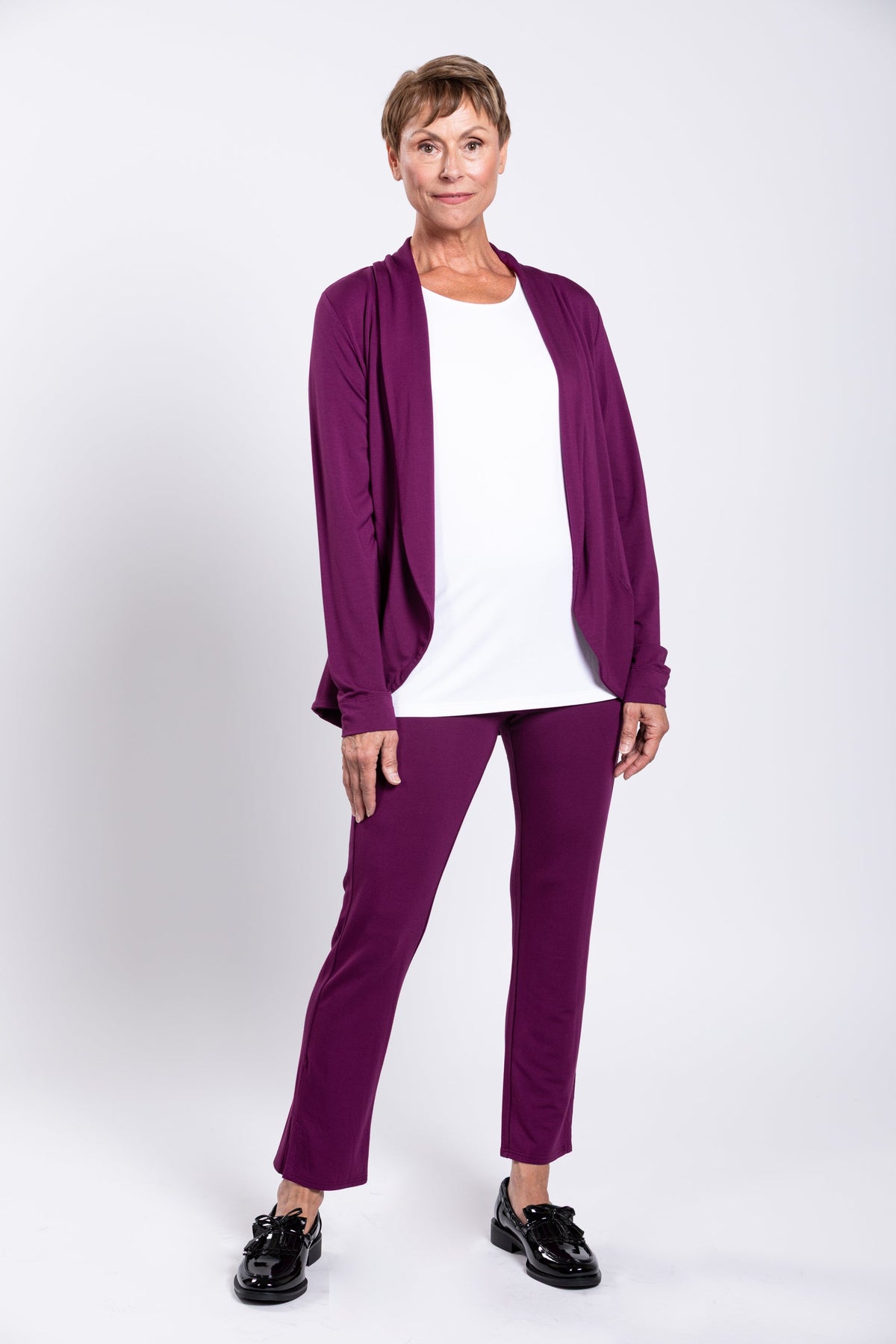 Sarina Pant, Magenta, French Terry