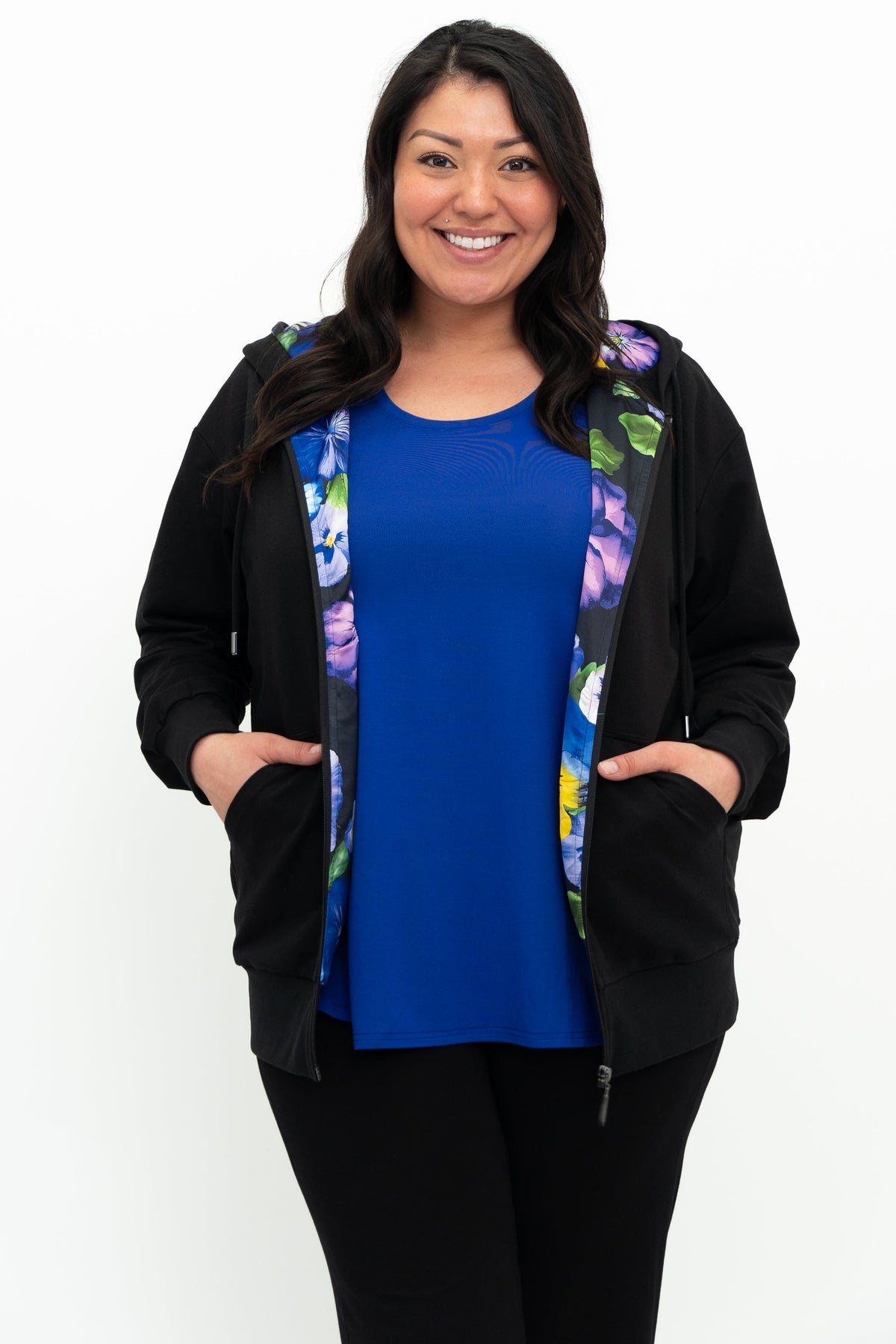 Sky Hoodie, Black, Cotton