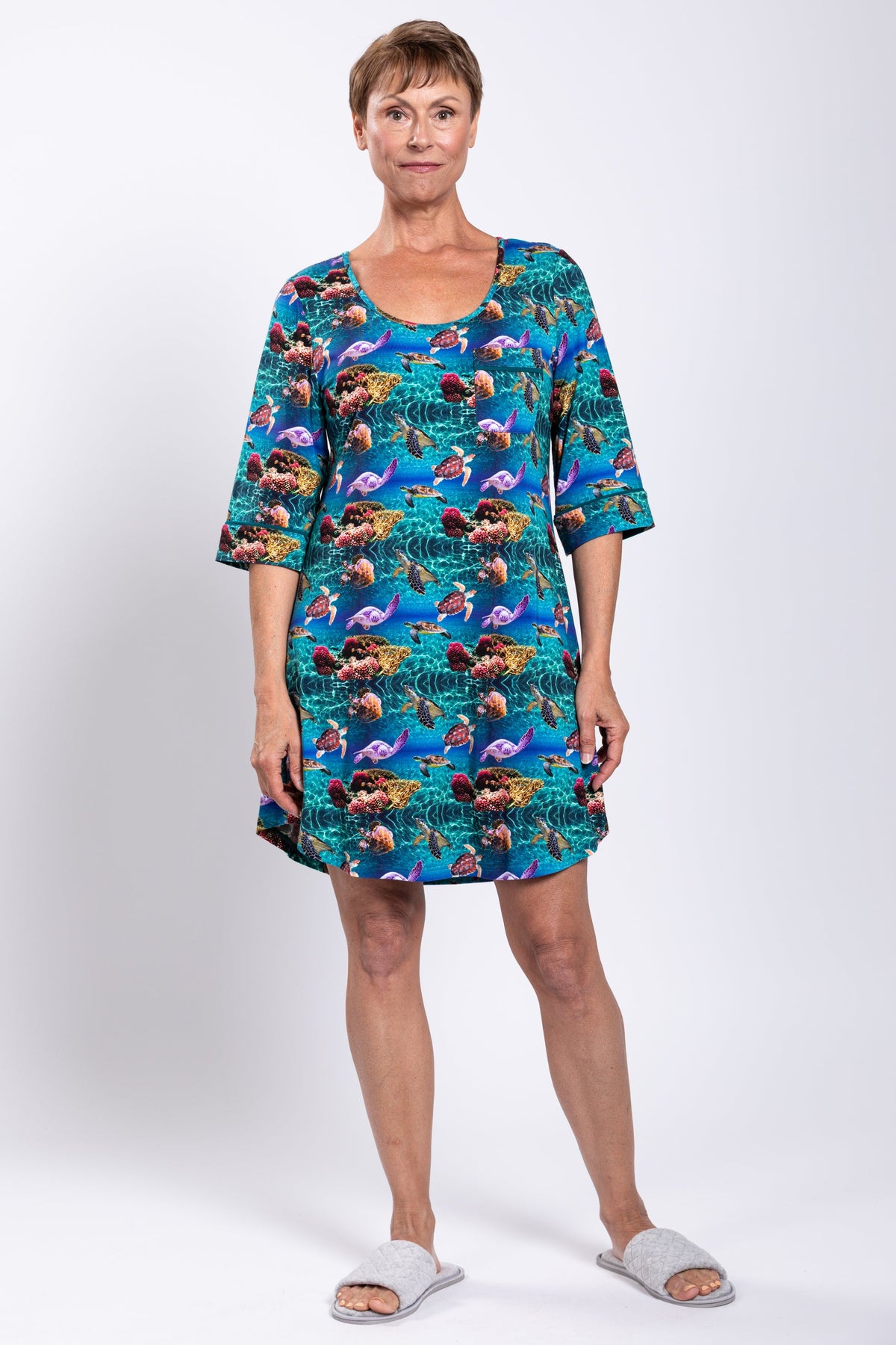 Starlight Sleepshirt, Sea Turtle, Bamboo