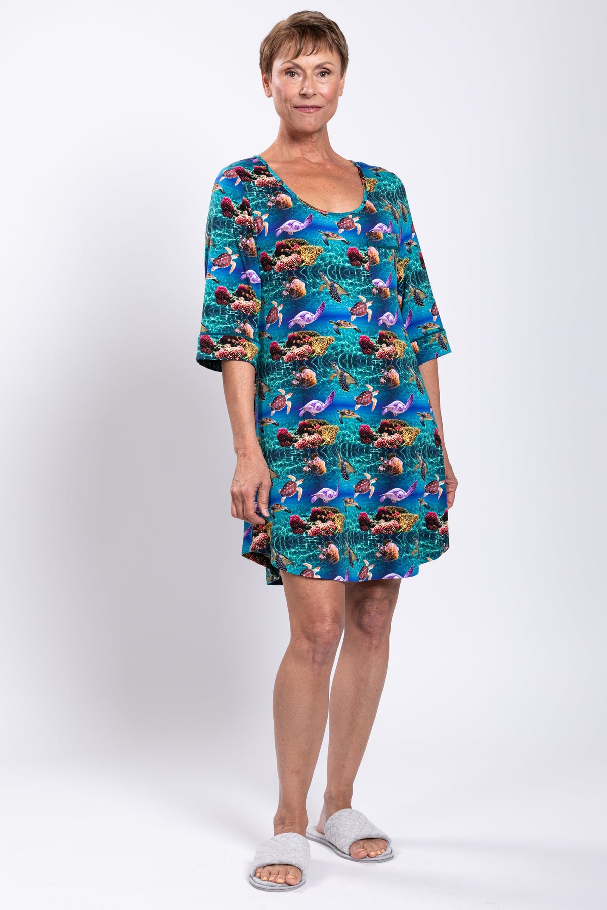 Starlight Sleepshirt, Sea Turtle, Bamboo