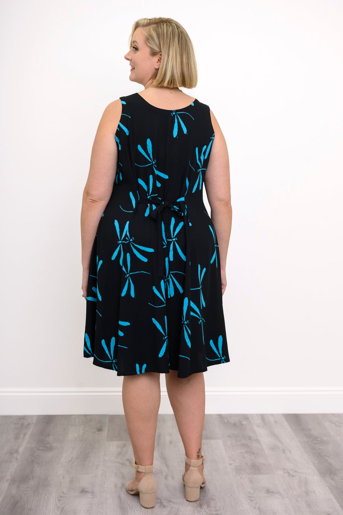 Sweet Sara Dress, Turquoise Dragonfly