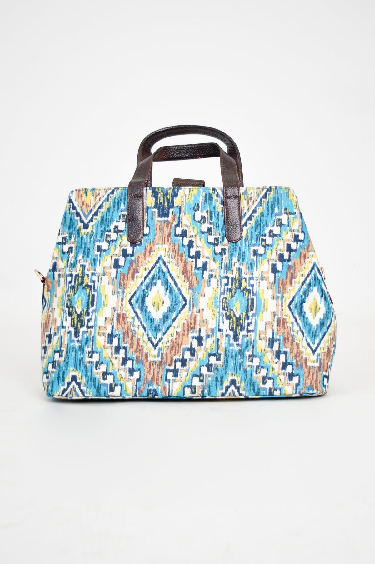 Tapestry Bag, Teal Ikat