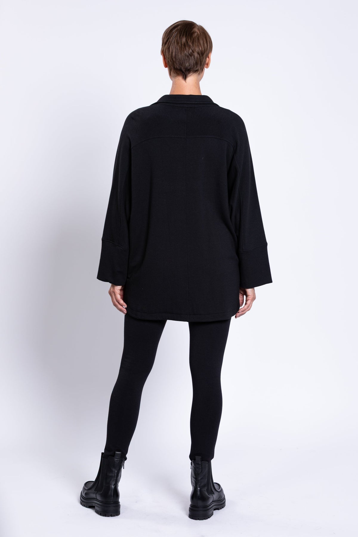 Taran Jacket, Black, Bamboo Fleece