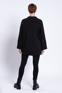 Taran Jacket, Black, Bamboo Fleece