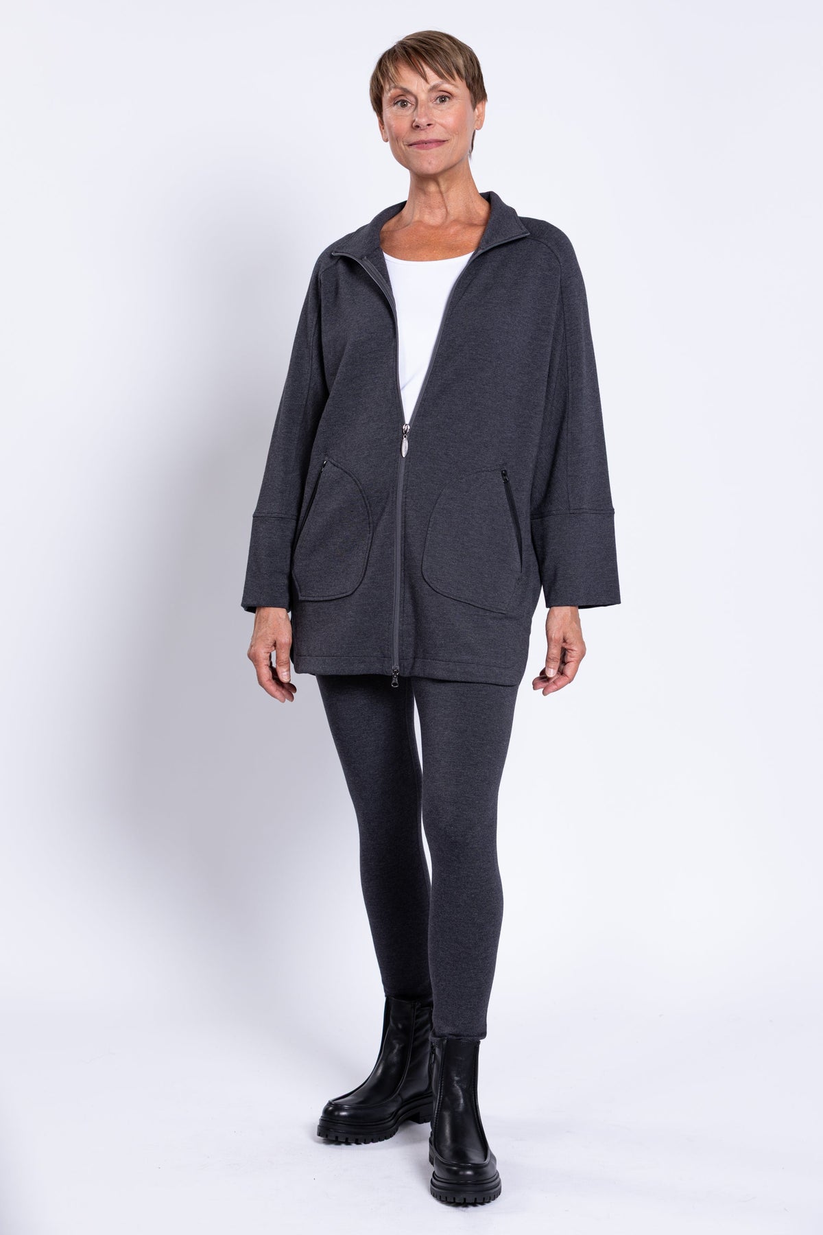 Taran Jacket, Graphite, Bamboo Fleece