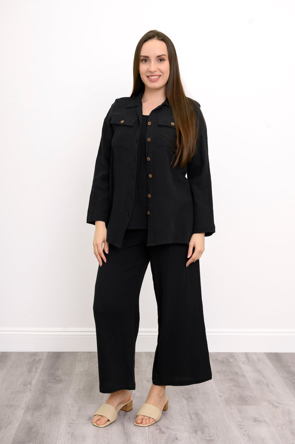 Temple Blouse, Black