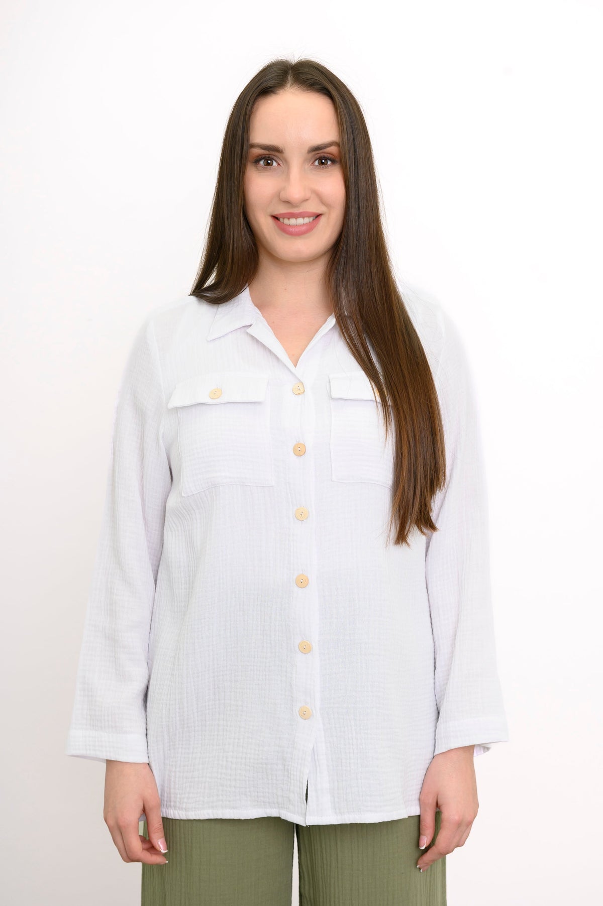 Temple Blouse, White