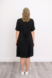 Teresa Dress, Black, Linen Bamboo