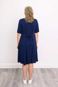 Teresa Dress, Indigo, Linen Bamboo
