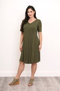 Teresa Dress, Khaki, Linen Bamboo