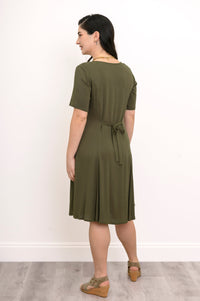 Teresa Dress, Khaki, Linen Bamboo