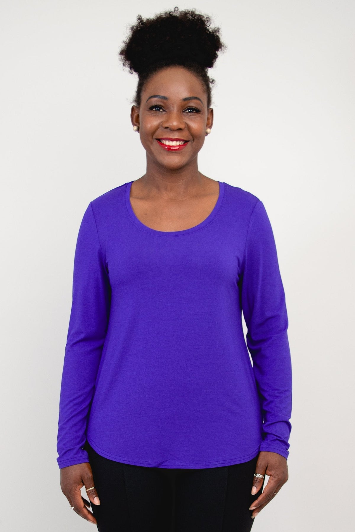 Tessa Long Sleeve, Violet, Bamboo - Final Sale