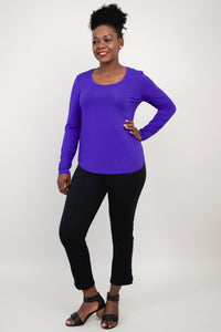 Tessa Long Sleeve, Violet, Bamboo - Final Sale