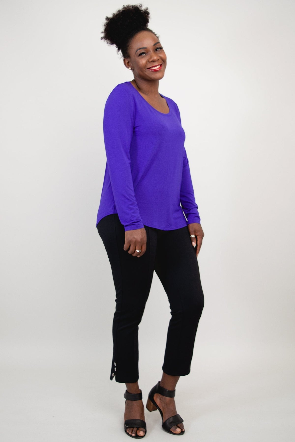 Tessa Long Sleeve, Violet, Bamboo - Final Sale